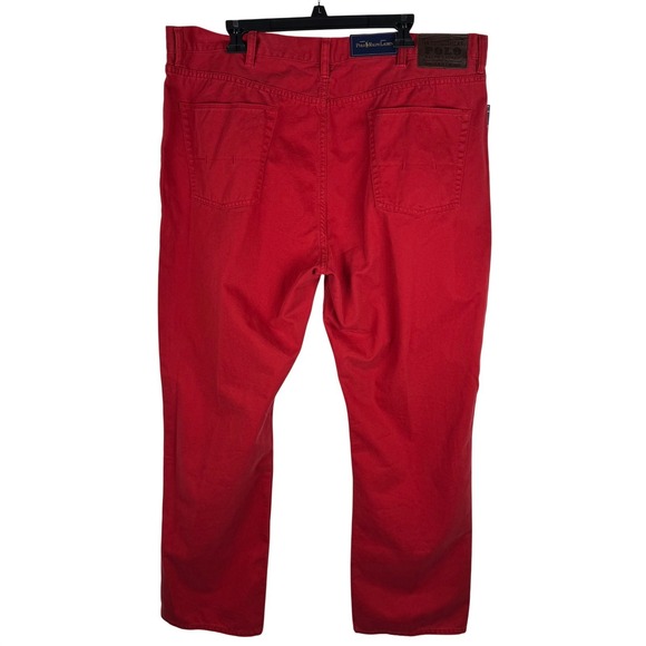 Polo Ralph Lauren Pants Red Cotton Twill Straight Leg Jeans 42x32 4856905 - Picture 7 of 10